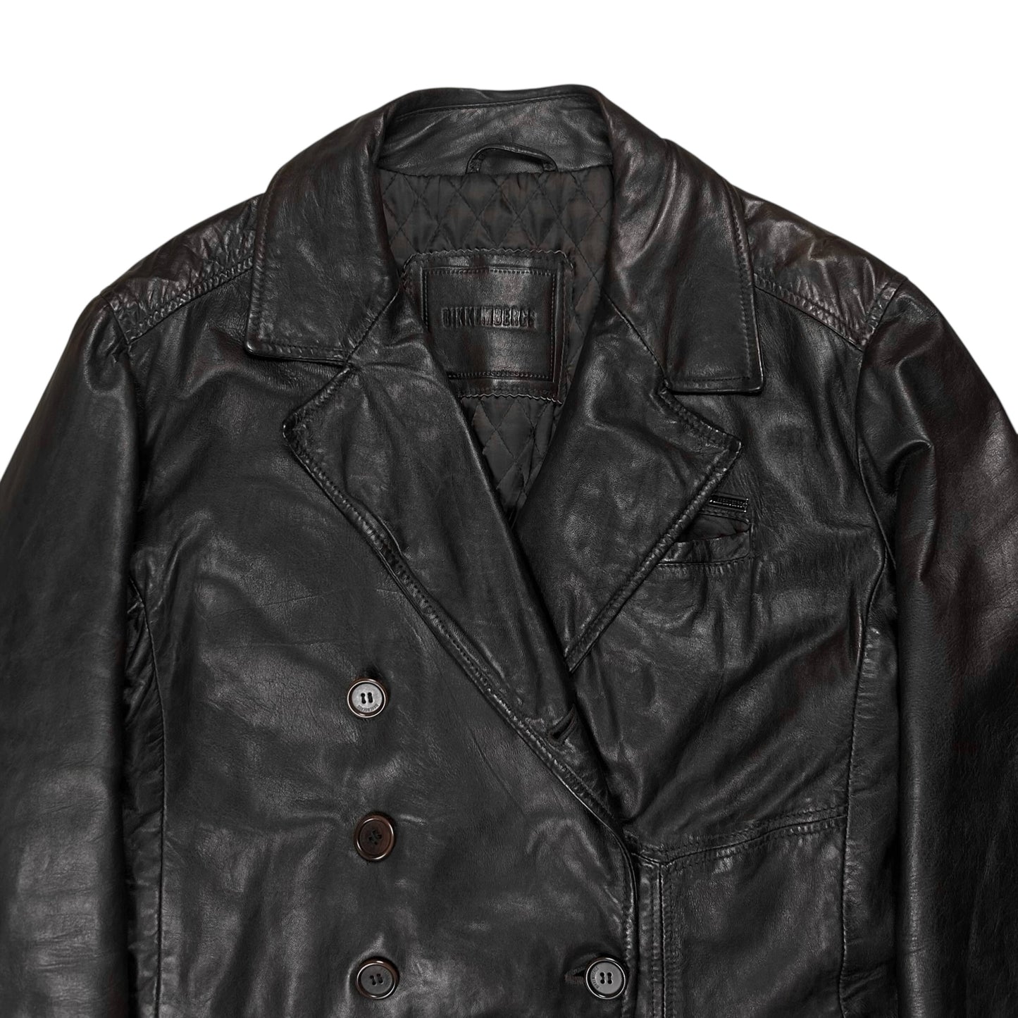 Dirk Bikkembergs Leather Caban Jacket