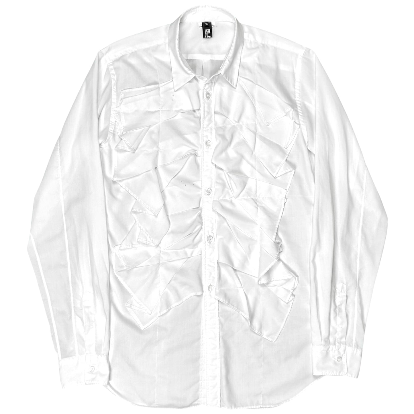 Comme des Garcons Black Patchwork Ruffle Shirt - SS21