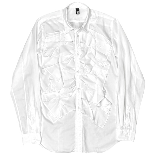 Comme des Garcons Black Patchwork Ruffle Shirt - SS21