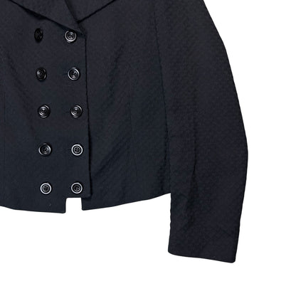 Dries Van Noten Cropped Double Breasted Jacquard Blazer - AW05