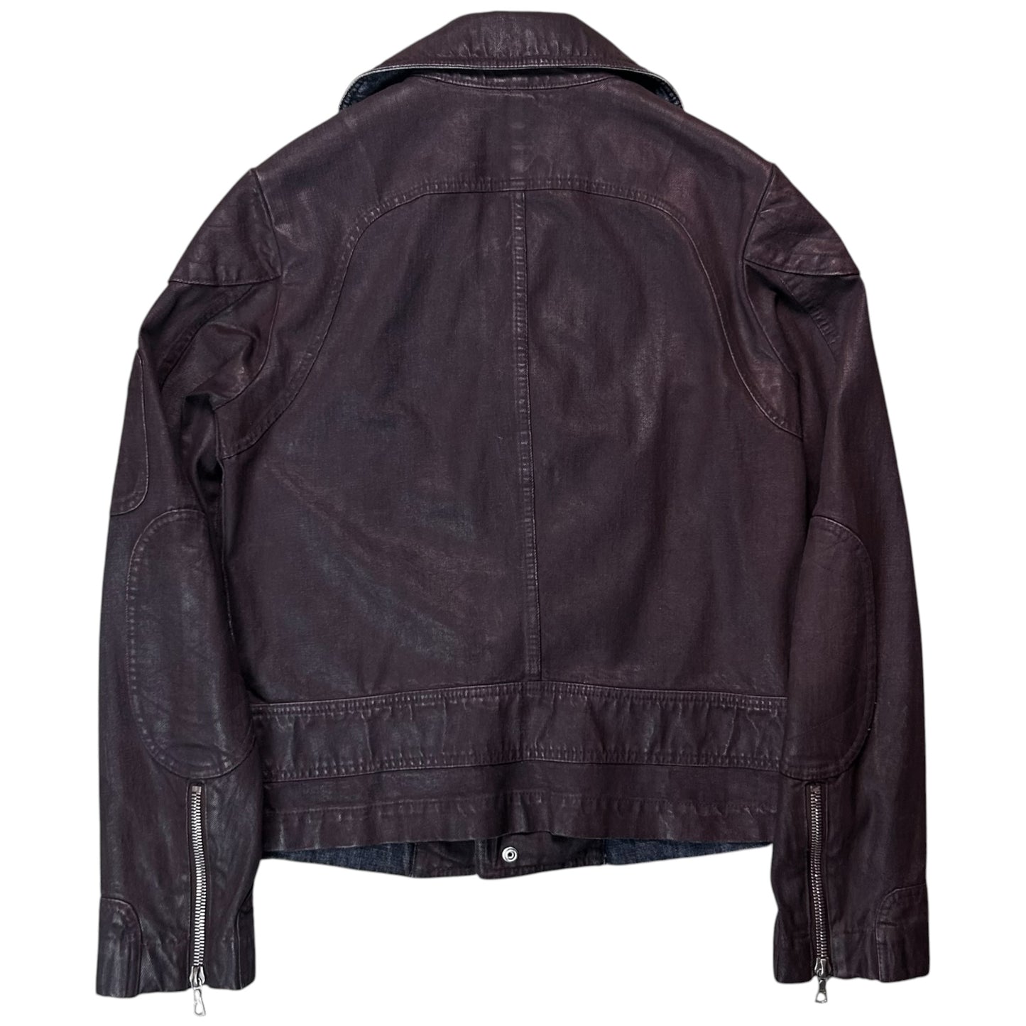 Dries Van Noten Waxed Multi Zip Biker Jacket - AW14