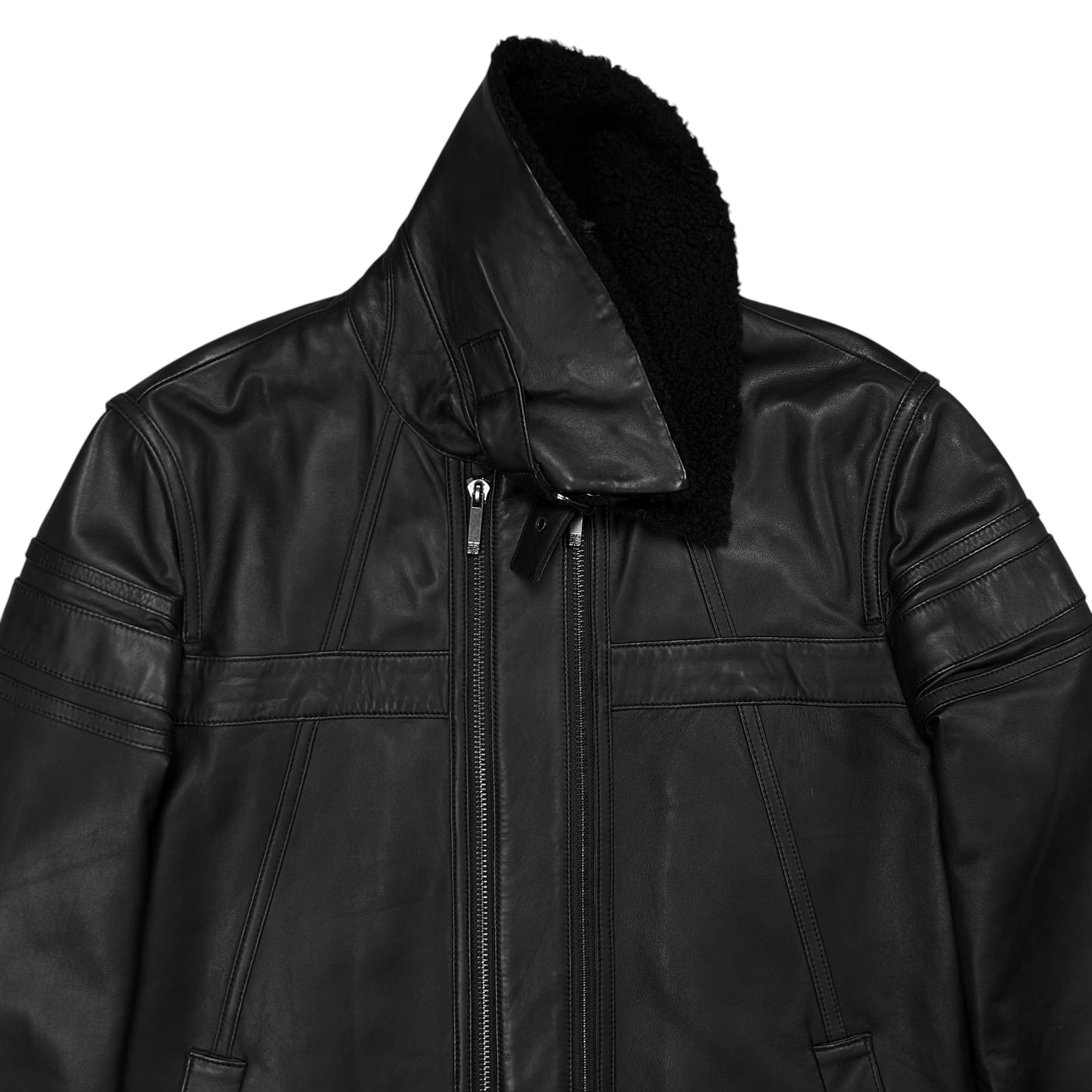 Givenchy Dual Zip Pilot Leather Jacket - AW11