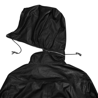 Gucci by Tom Ford Zip Hood Leather Jacket