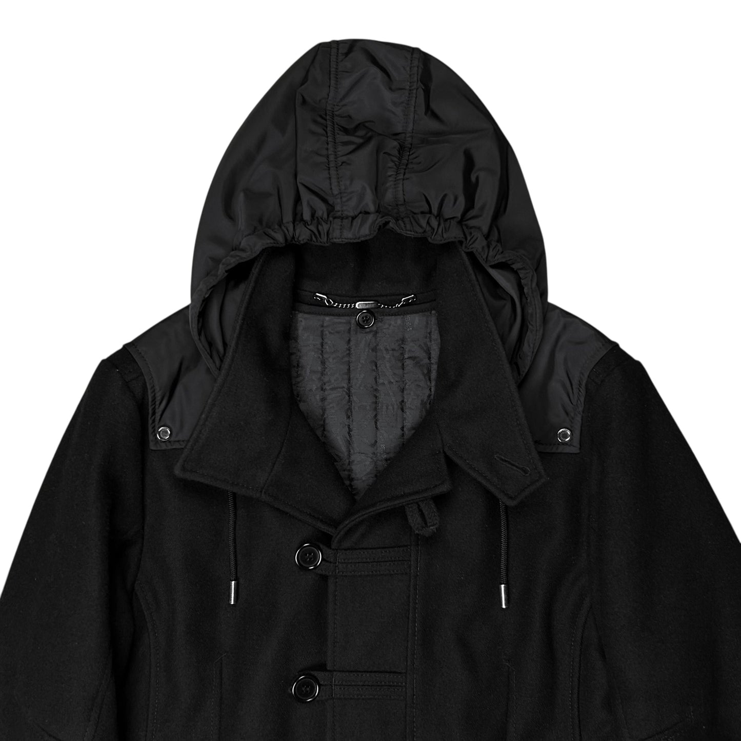 Dirk Bikkembergs Nylon Hood Duffle Wool Parka - AW10