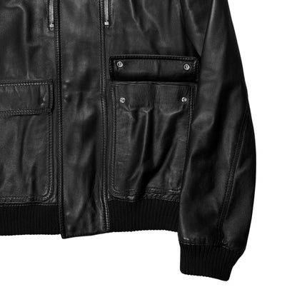 Dior Homme Navigate Leather Bomber Jacket - AW07