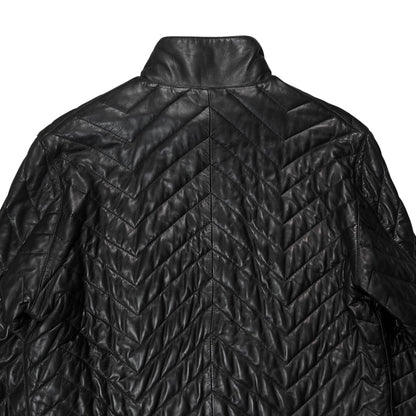 Jil Sander by Raf Simons Quilted Dual Zip Leather Jacket - AW07