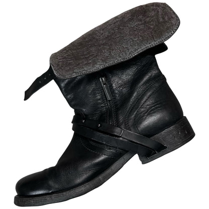 Dirk Bikkembergs Sherpa Lined B-Heel Harness Strap Boots