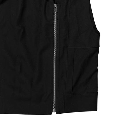 Helmut Lang Asymmetric Zip Drape Collar Wool Vest - AW12