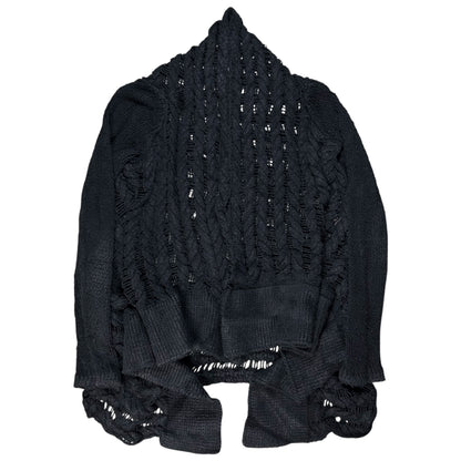 Rick Owens Open Crotchet Knit Tail Silk Cardigan - AW15