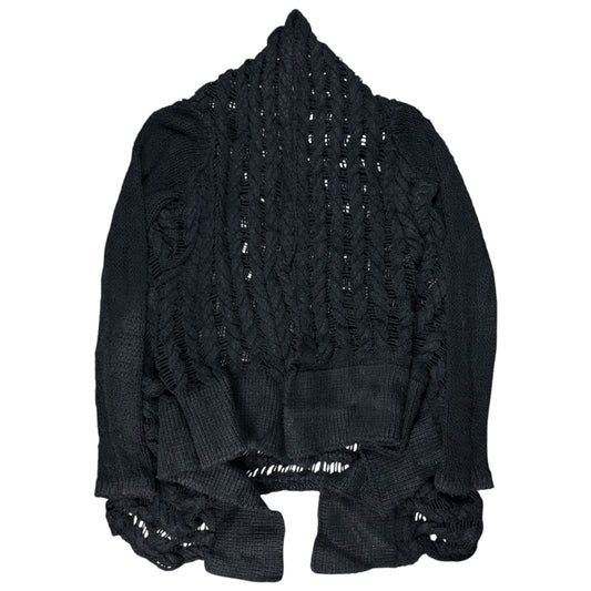 Rick Owens Open Crotchet Knit Tail Silk Cardigan - AW15
