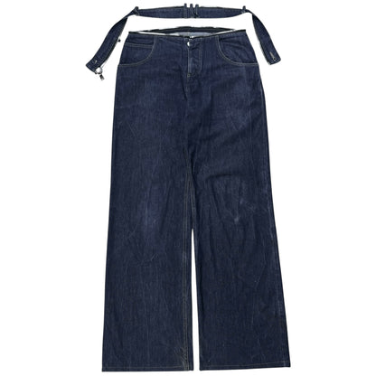Balmain by Olivier Rousteing Wide Dual Waist Zip Jeans - AW18