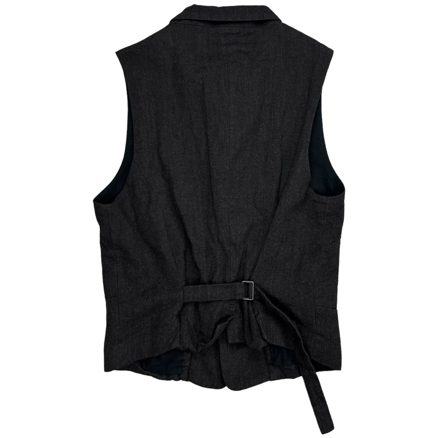 Ann Demeulemeester Belted Double Lapel Wool Vest