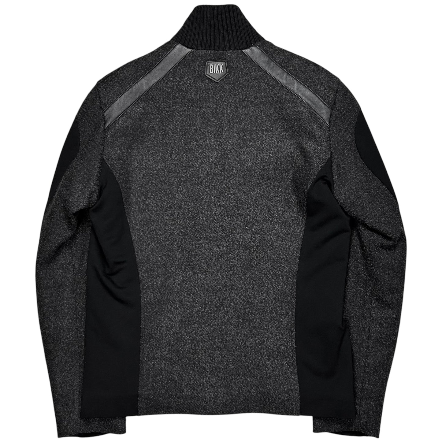 Dirk Bikkembergs Multi Fabric Padded Panel Zip Sweater