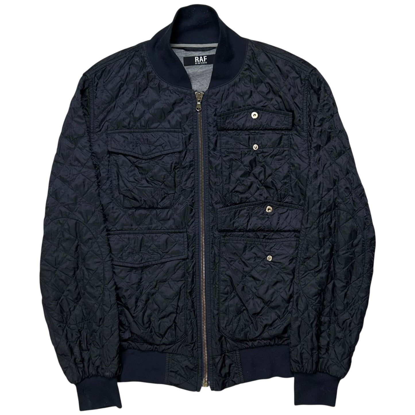 RAF by Raf Simons Quilted Cargo Bomber Jacket - AW05