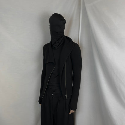 Helmut Lang Asymmetric Drape Collar Rayon Jacket - SS14