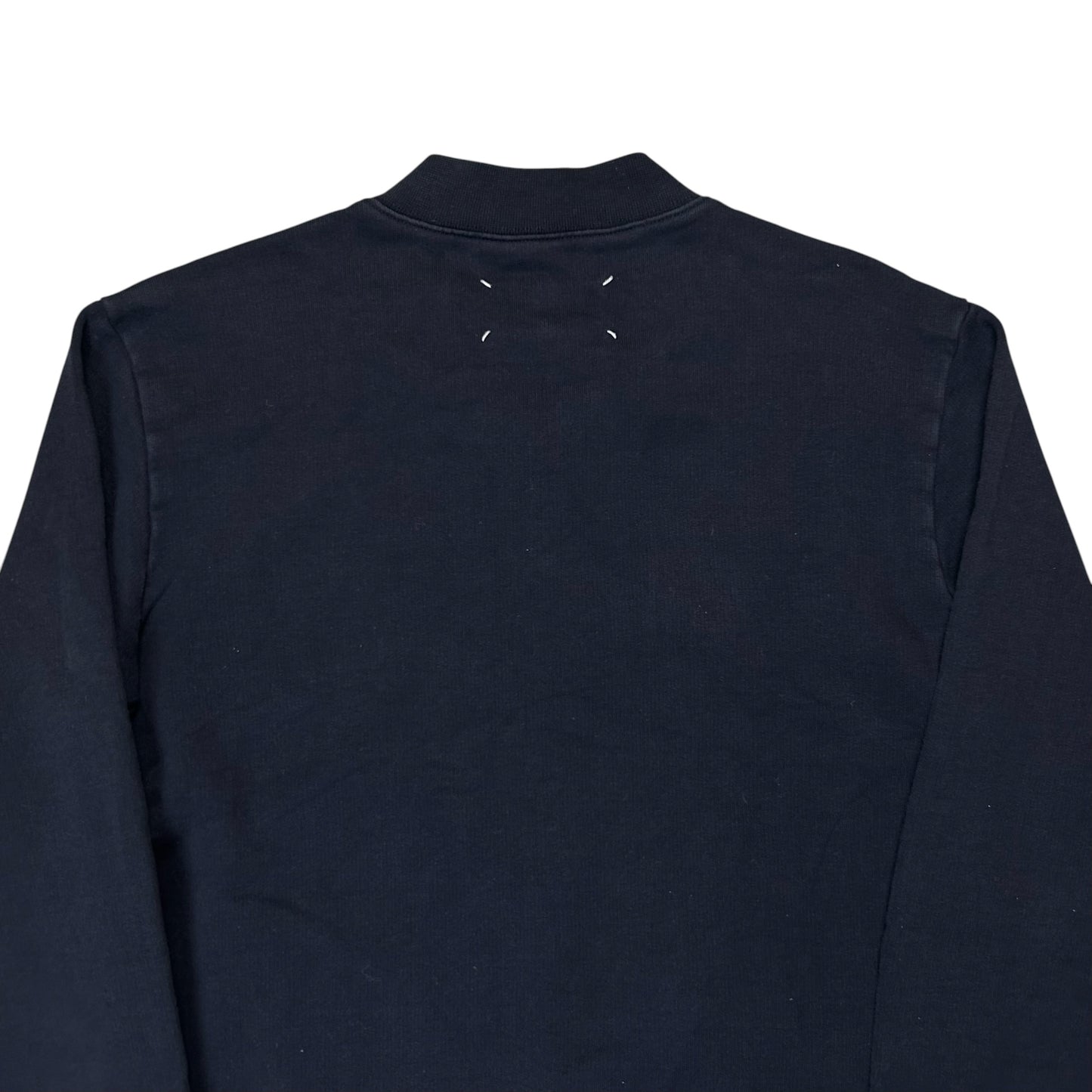 Maison Margiela Leather Elbow Patch Zip Sweater - SS16