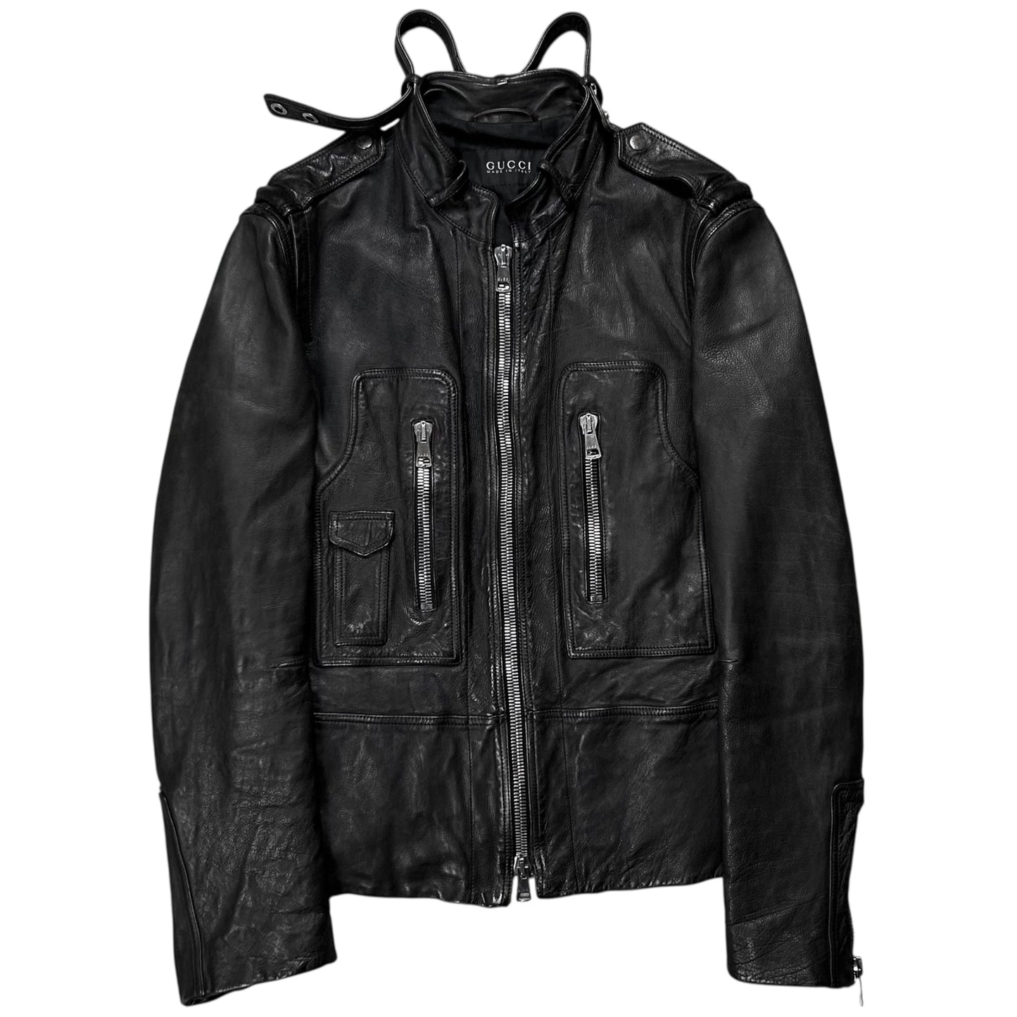 Gucci by Tom Ford Multi Zip Moto Leather Jacket - AW01