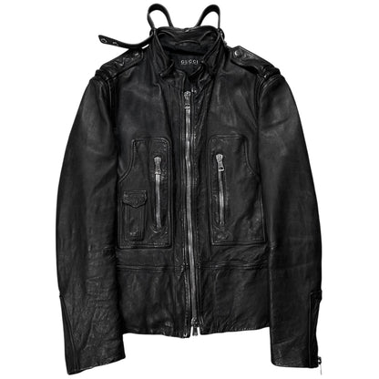 Gucci by Tom Ford Multi Zip Moto Leather Jacket - AW01