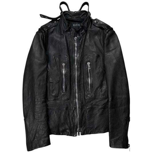 Gucci by Tom Ford Multi Zip Moto Leather Jacket - AW01