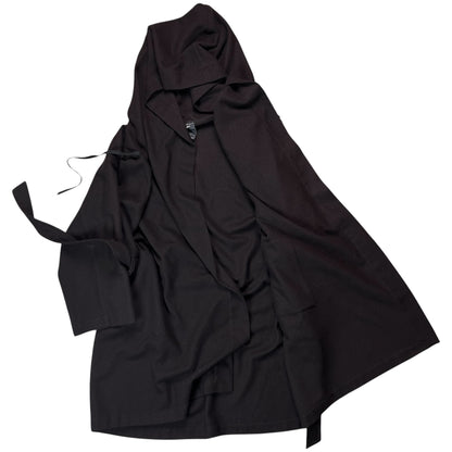 Ann Demeulemeester Belted Leather String Wool Coat - AW02