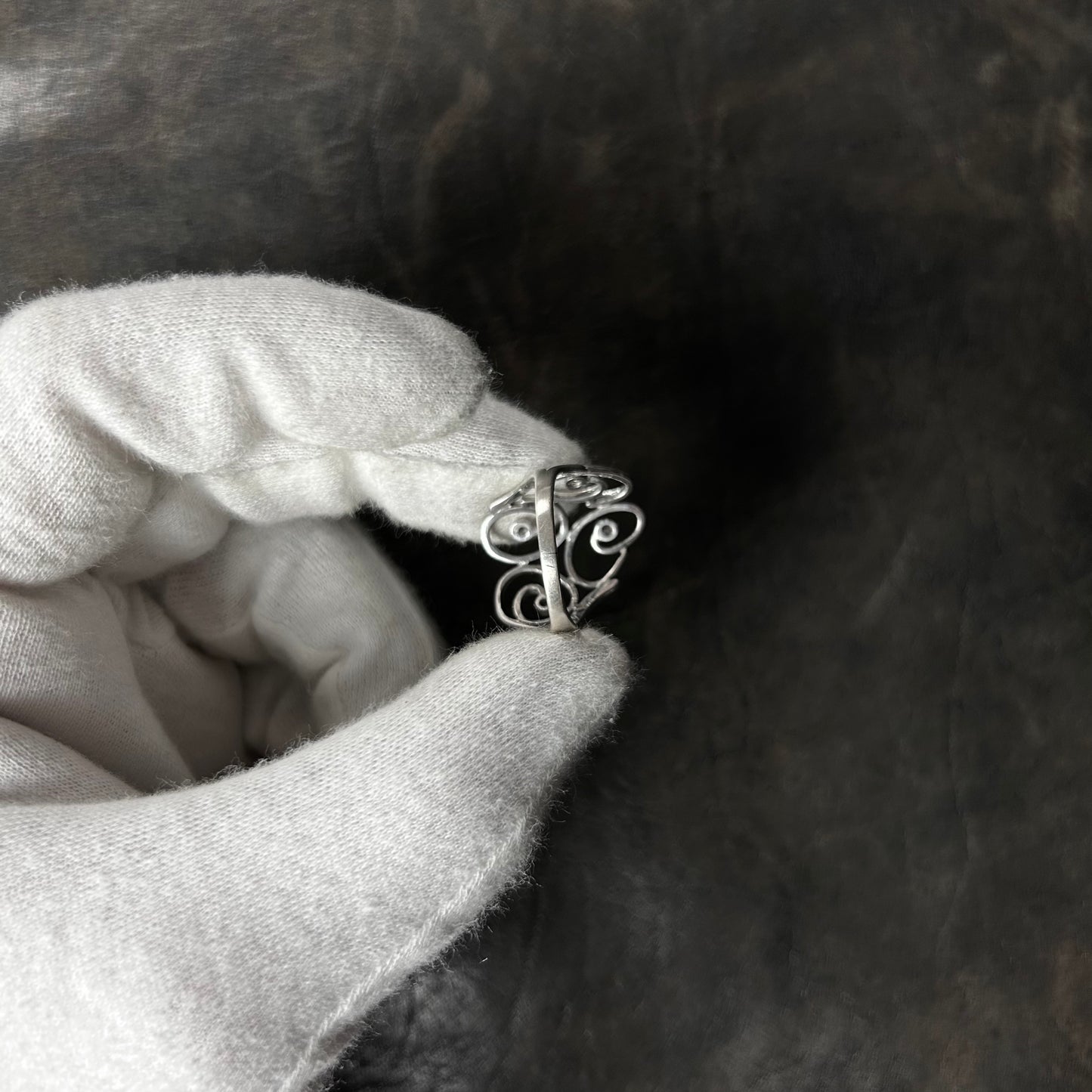 Vibrated Aquamarin Stone Ring