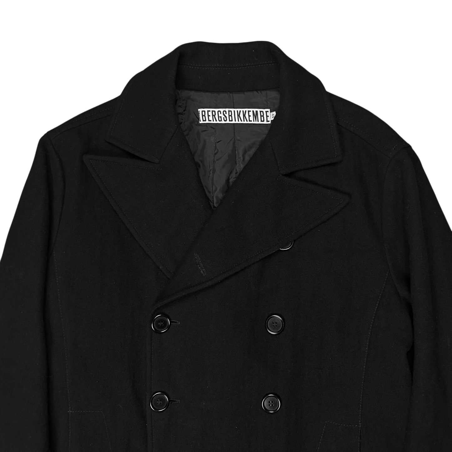 Dirk Bikkembergs Zip Leather Hem Peacoat - AW06
