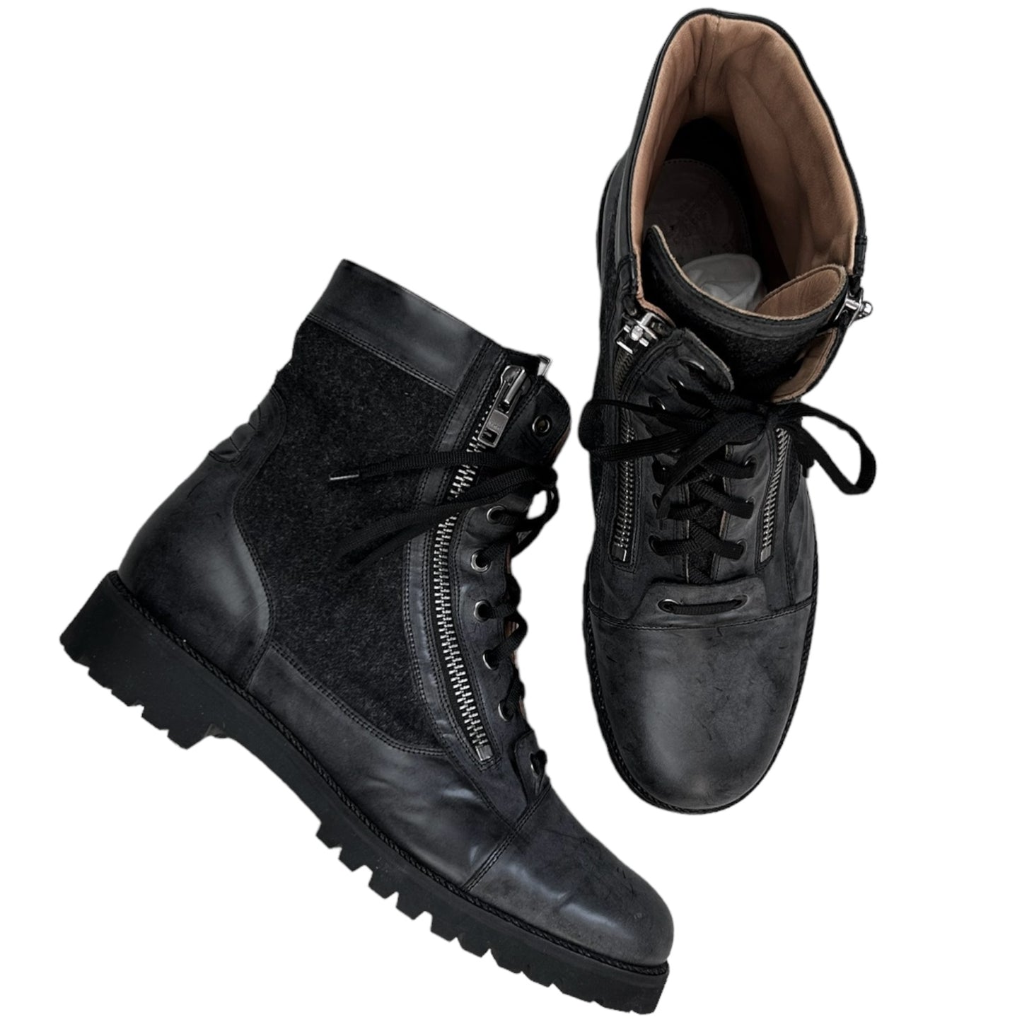 Maison Martin Margiela Double Zip Combat Boots