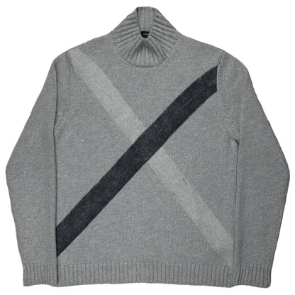 Jil Sander Cross Stripe Cashmere Knit Sweater - AW13