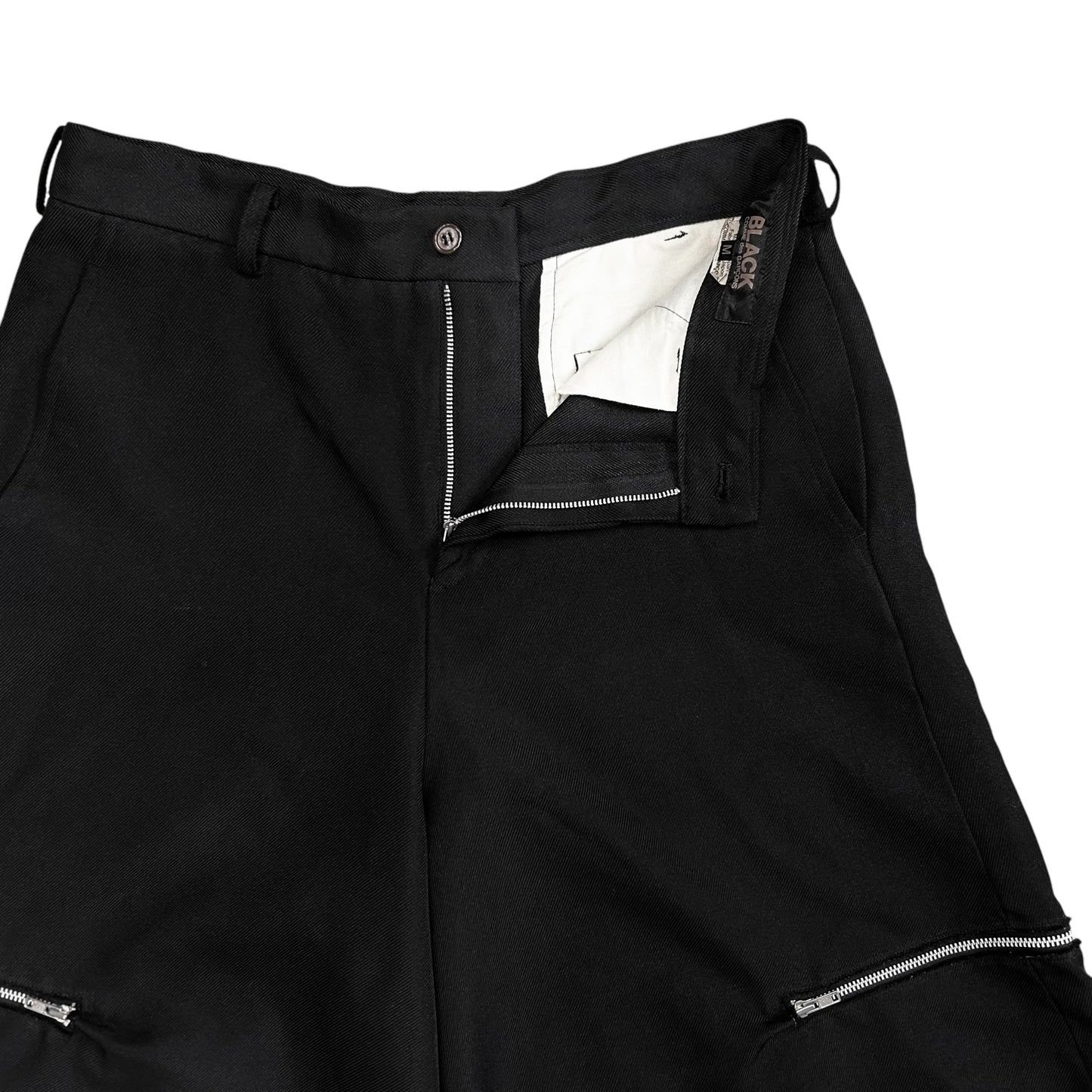 Comme des Garcons BLACK Wide Zip Shorts - AW23