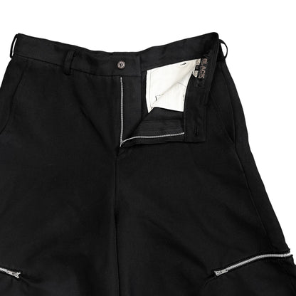 Comme des Garcons BLACK Wide Zip Shorts - AW23