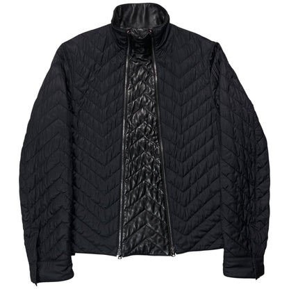 Jil Sander by Raf Simons Quilted Dual Zip Leather Jacket - AW07