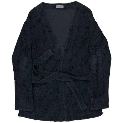Yohji Yamamoto Pour Homme Frayed Wrap Belt Cardigan - AW12 l