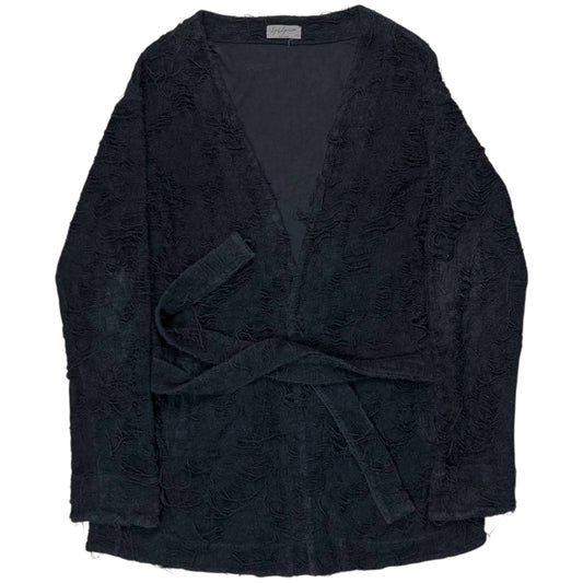 Yohji Yamamoto Pour Homme Frayed Wrap Belt Cardigan - AW12 l