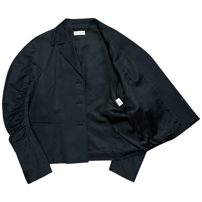 Dries Van Noten Cropped Ruched Sleeve Blazer - AW18