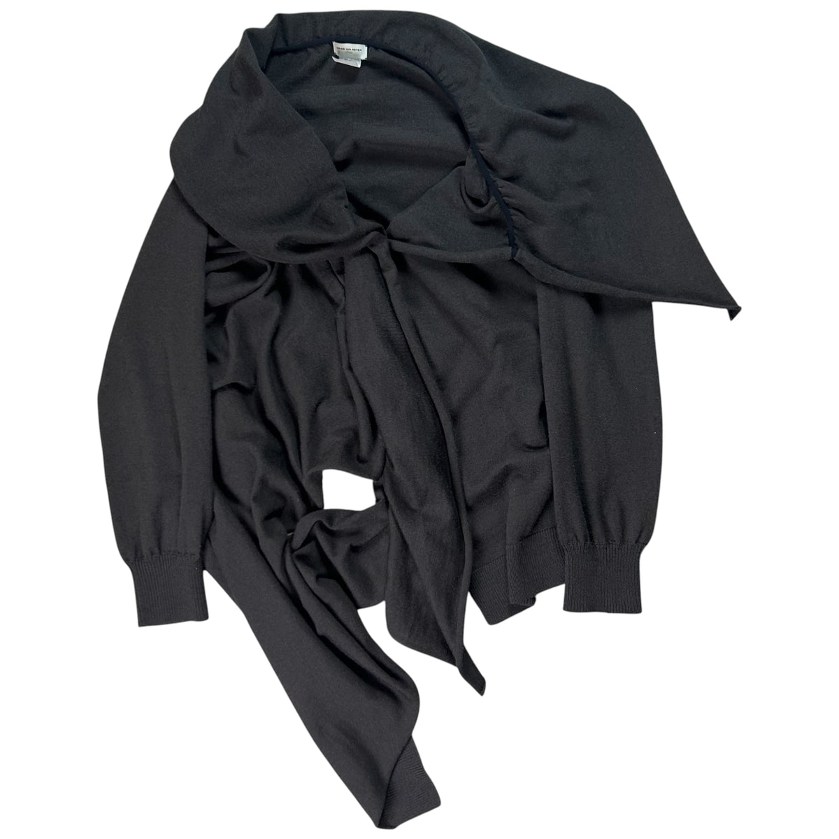 Dries Van Noten Layered Wrap Around Drape Sweater