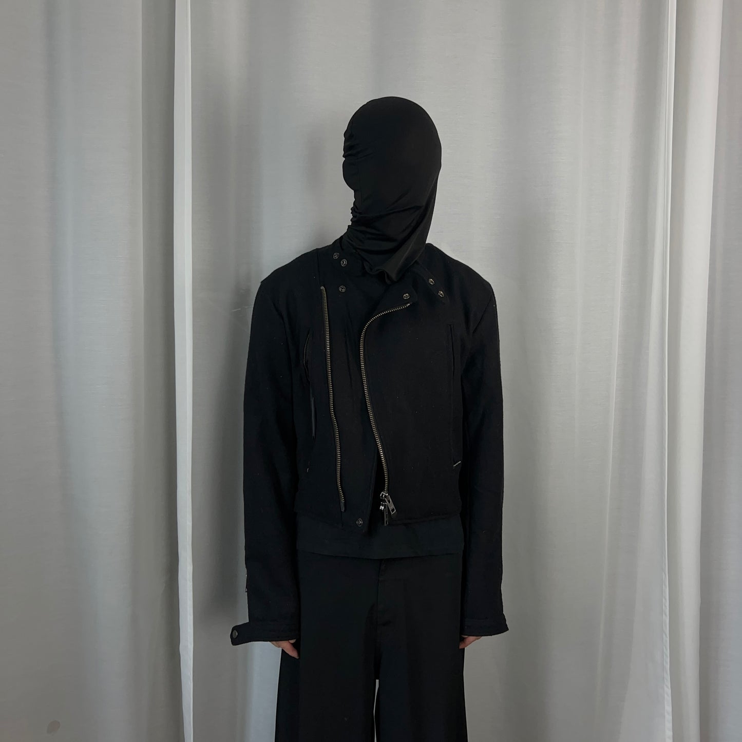 Yohji Yamamoto Pour Homme Back Zip Wool Bomber Jacket - AW14