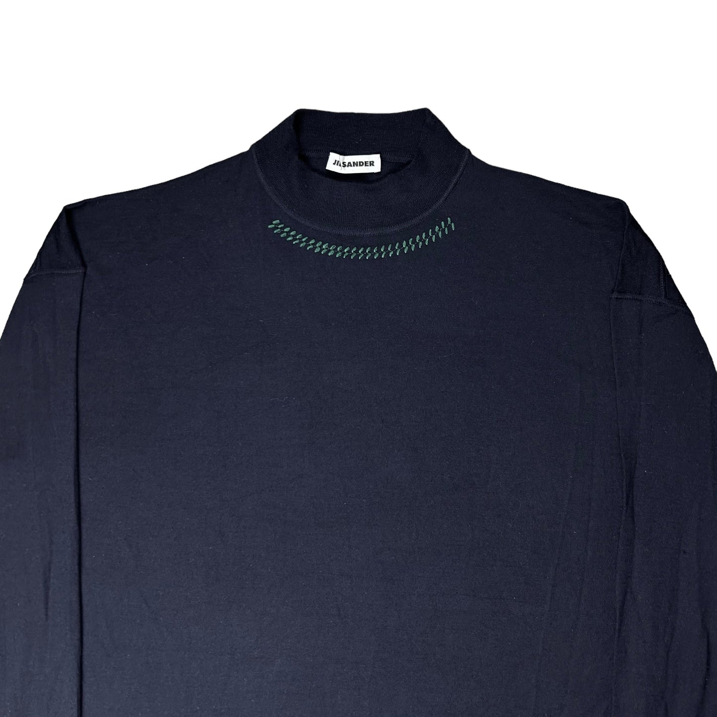 Jil Sander Decorated Embroidery Mockneck Sweater - AW19