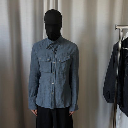 Balenciaga Belt Collar Linen Work  Shirt - SS05
