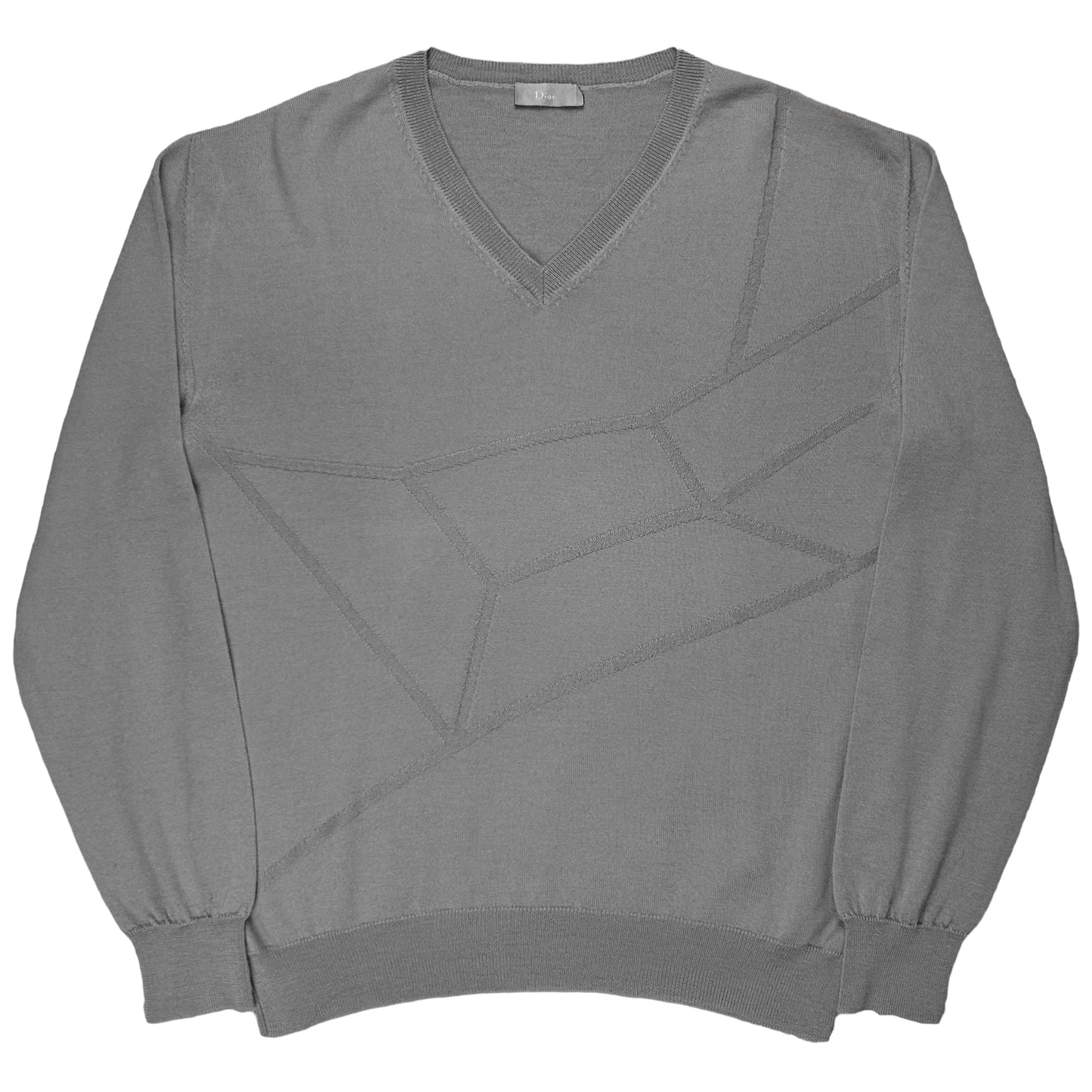 Dior Homme Distorted Lines V-Neck Sweater - AW11