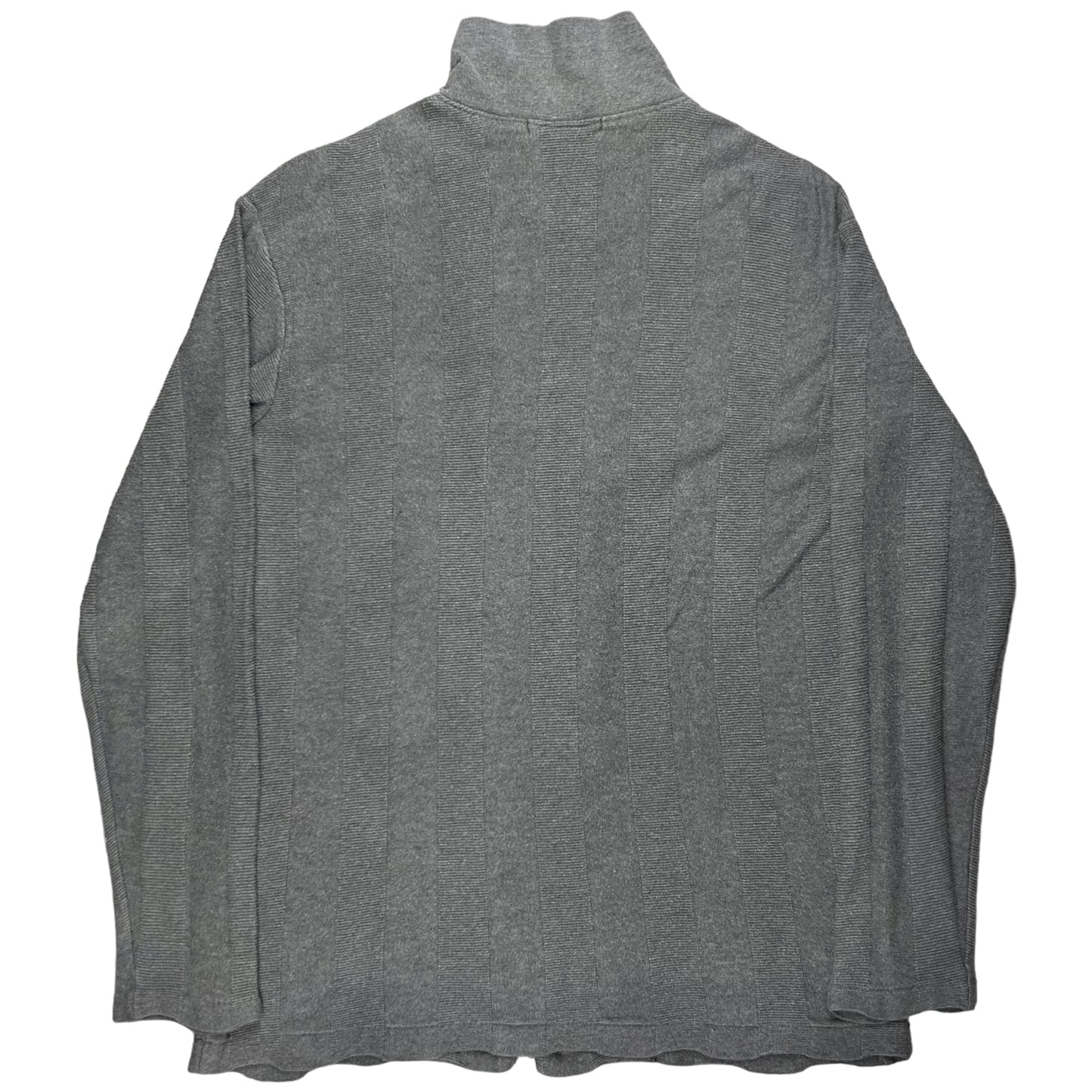 Ys Yohji Yamamoto Chunky Ribbed Zip Sweater