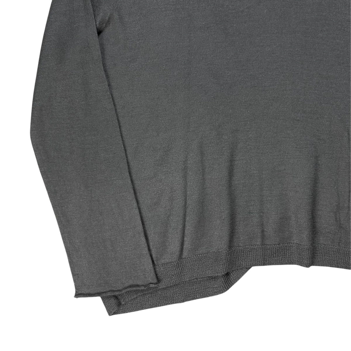 Dries Van Noten Asymmetric Bi-Material Silk V-Neck Sweater