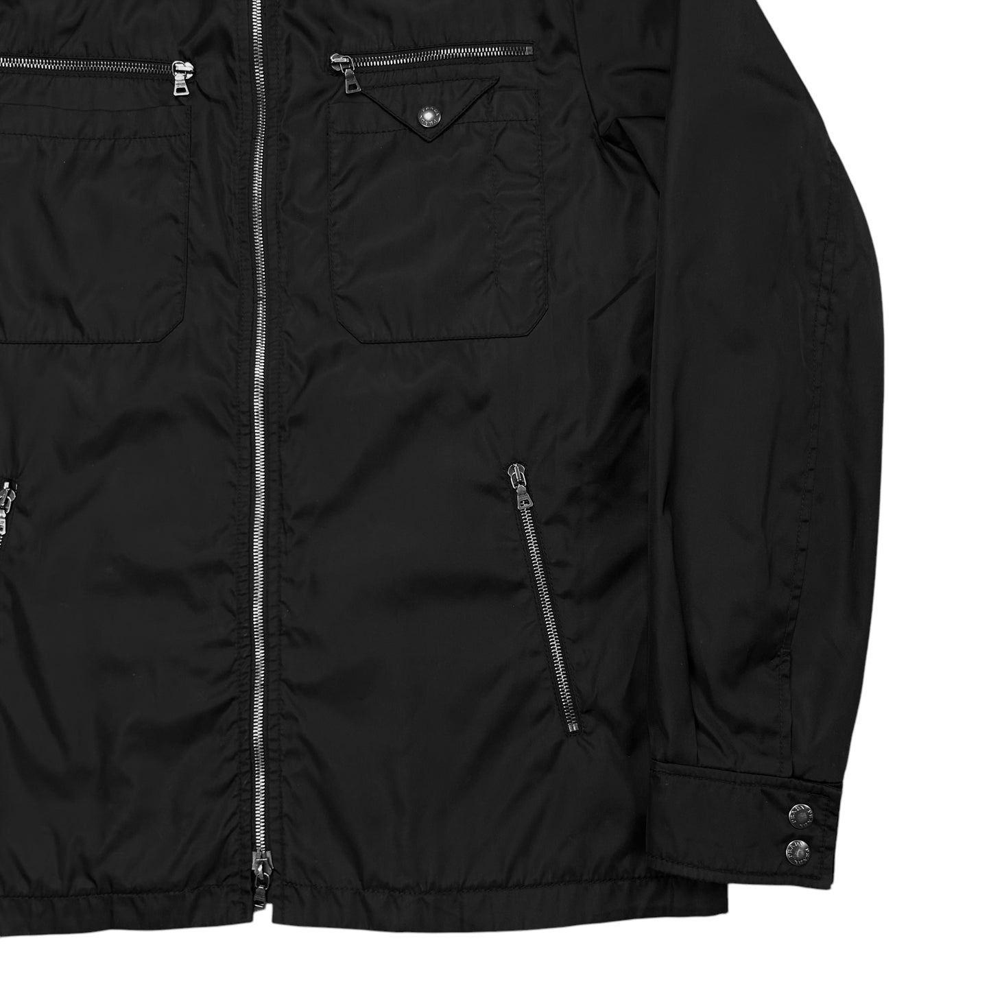 Prada Leather Panelled Zip Work Jacket - AW08