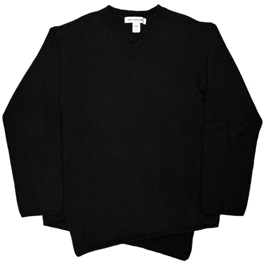 Comme des Garcons Shirt Skewed Seam V-Neck Sweater