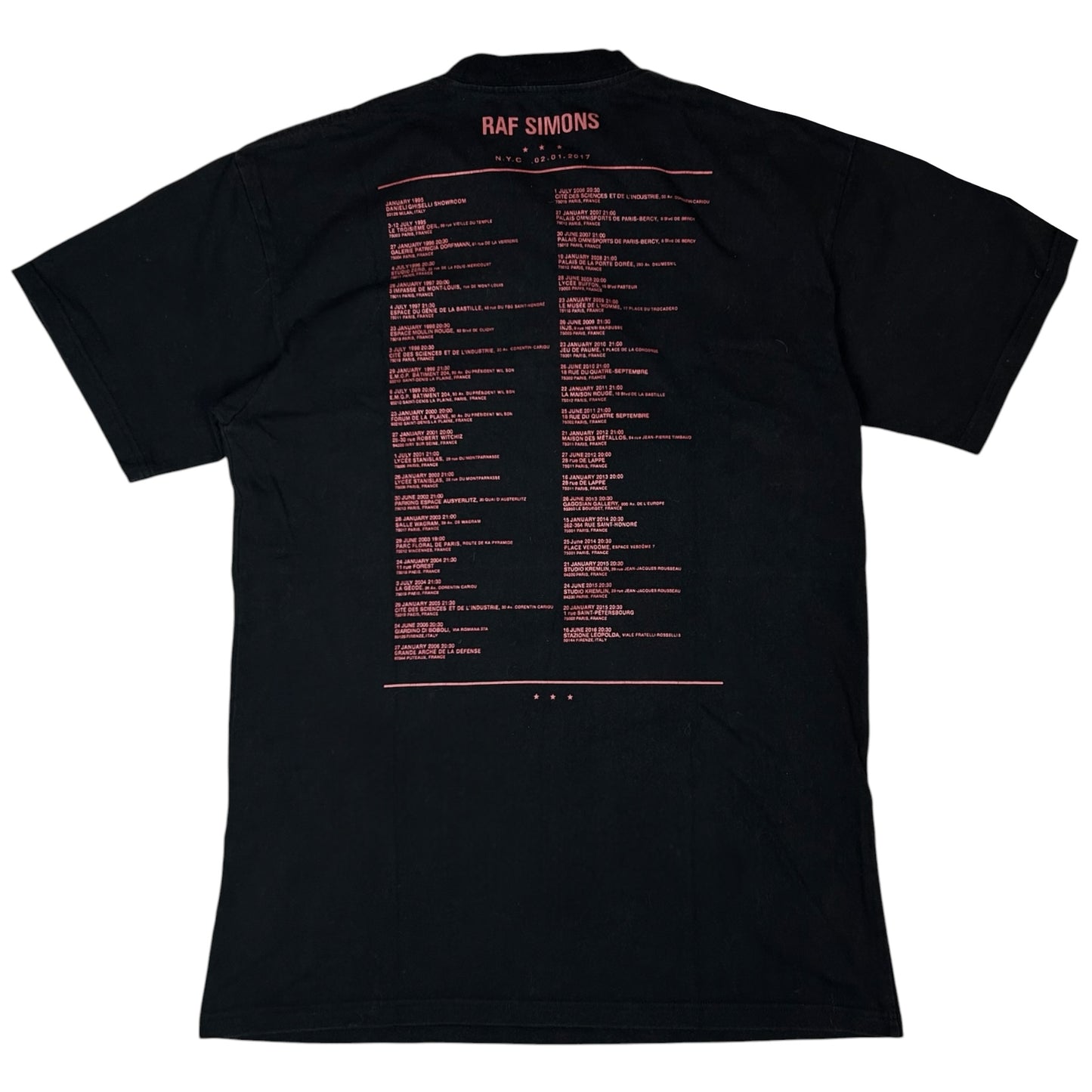 Raf Simons America Tour T-Shirt - AW17