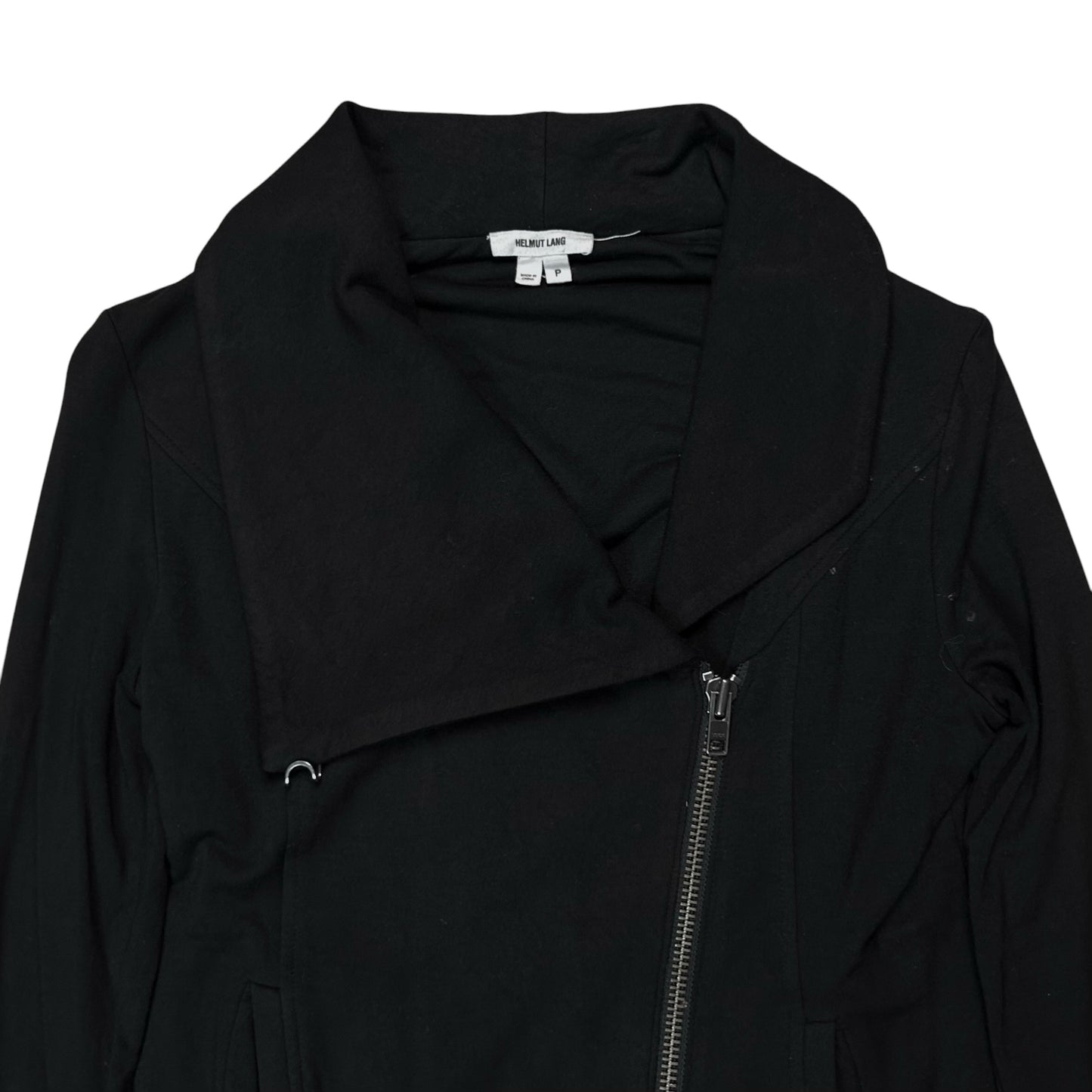 Helmut Lang Asymmetric Drape Collar Rayon Jacket - SS14