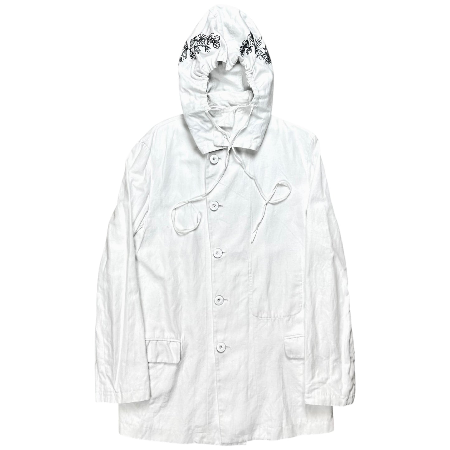 Ann Demeulemeester Hood Embroidered Field Jacket - SS14