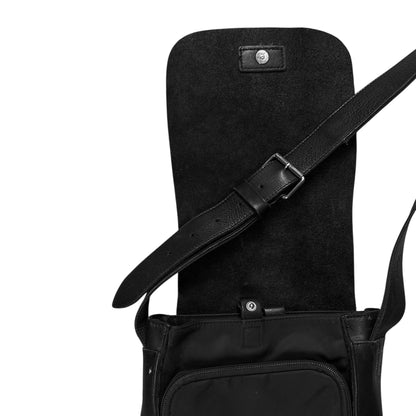 Y'Saccs Yohji Yamamoto Leather Flap Nylon Bag