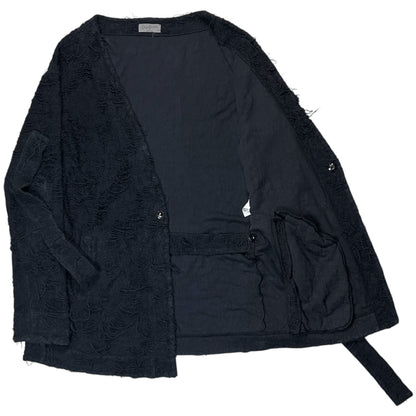 Yohji Yamamoto Pour Homme Frayed Wrap Belt Cardigan - AW12 l