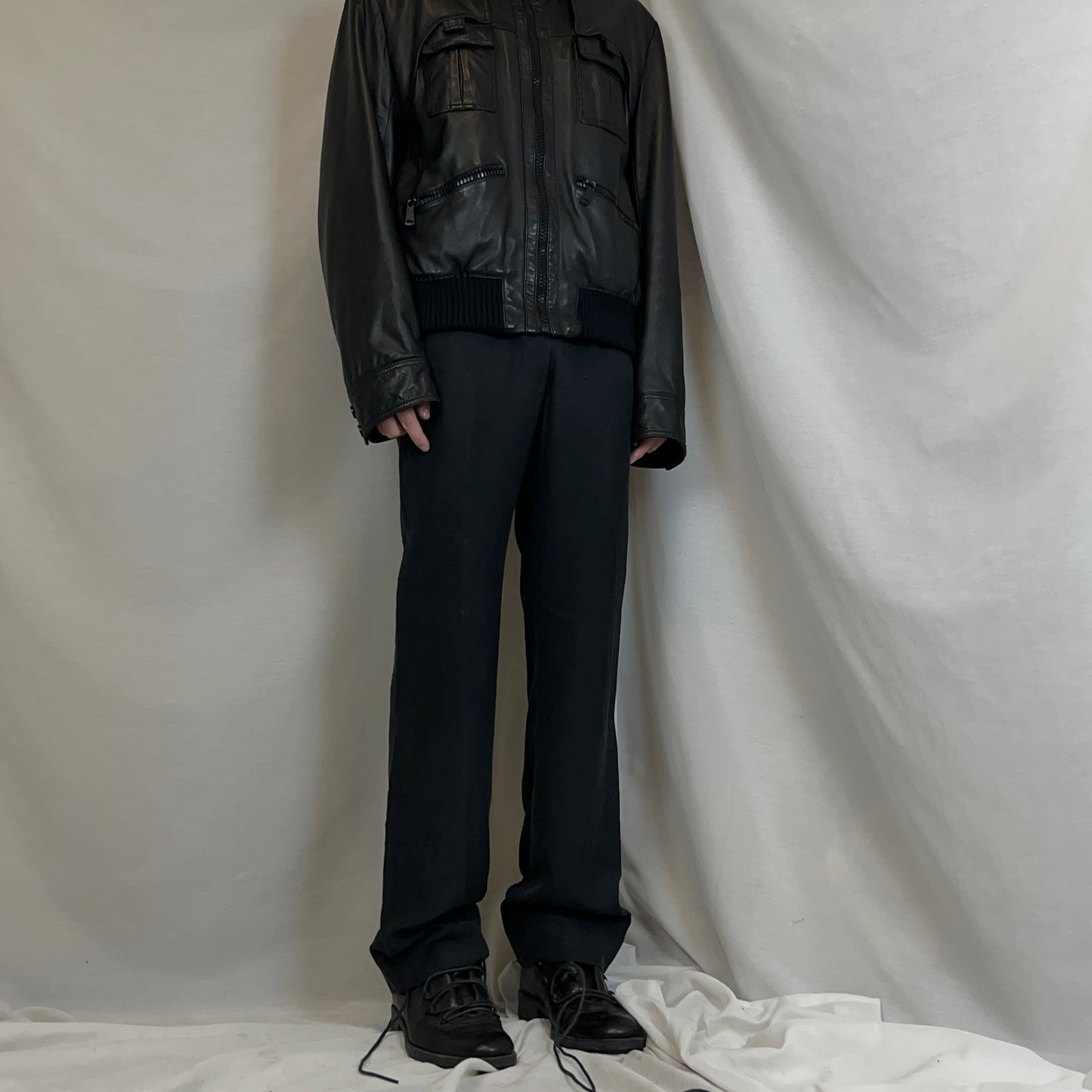Maison Martin Margiela Straight Silk Work Trousers - SS12
