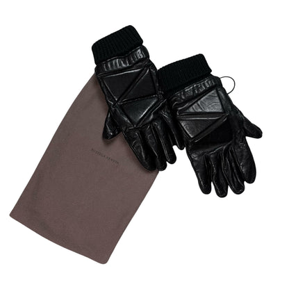 Bottega Veneta Triangle Moto Leather Gloves - AW19